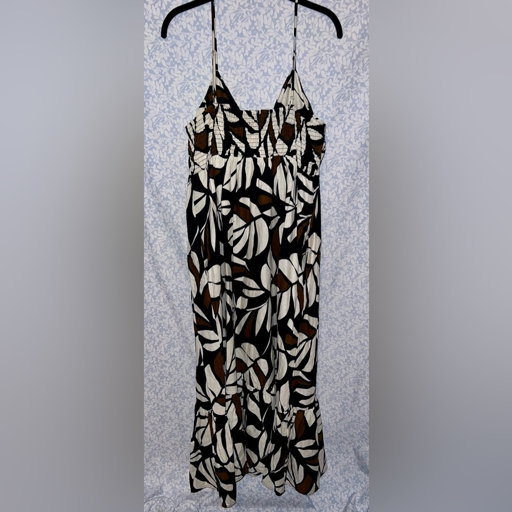 NWT Tabitha Brown x Target Botanical Print Sleeveless Tie-Front Midi Dress Sz L - Picture 6 of 6